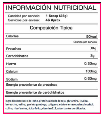 Información Nutricional